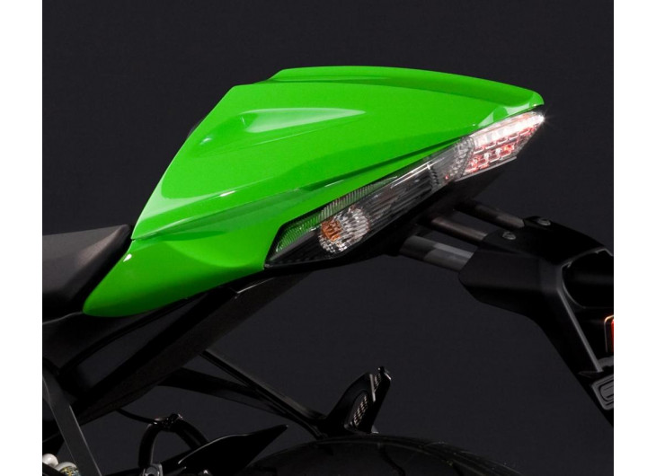 Pillion seat cover Lime Green (777) prawa Kawasaki