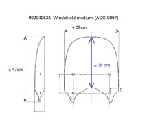 Вітрове скло середнього розміру Kawasaki