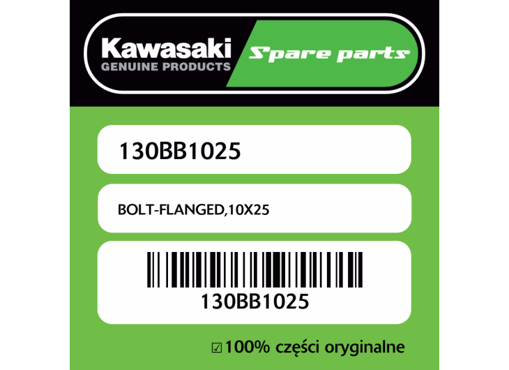 Śruba z kołnierzem 10X25 Kawasaki
