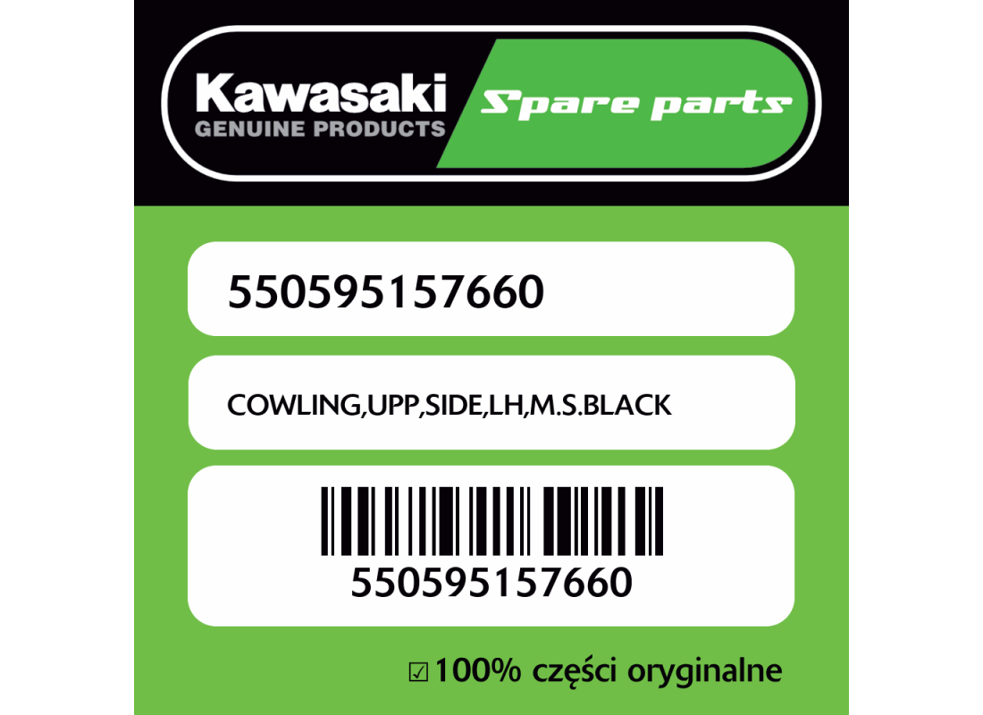 Owiewka górna boczna lewa M.S.BLACK Kawasaki