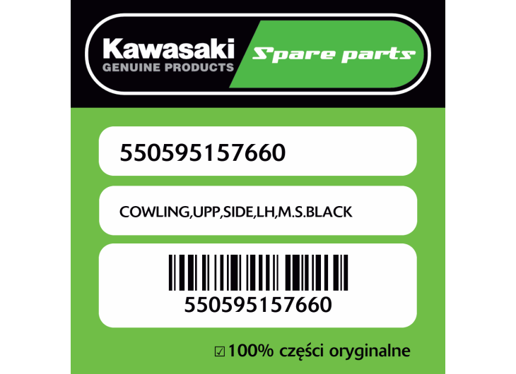 Owiewka górna boczna lewa M.S.BLACK Kawasaki