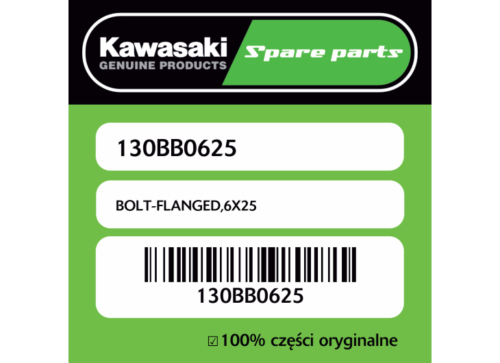 Śruba z kołnierzem 6X25 Kawasaki