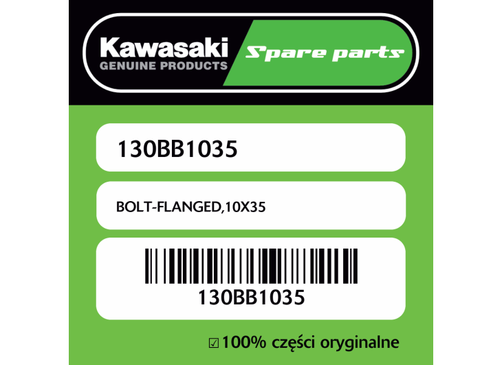 Śruba z kołnierzem 10X35 Kawasaki