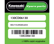 Śruba z kołnierzem 6X25 Kawasaki