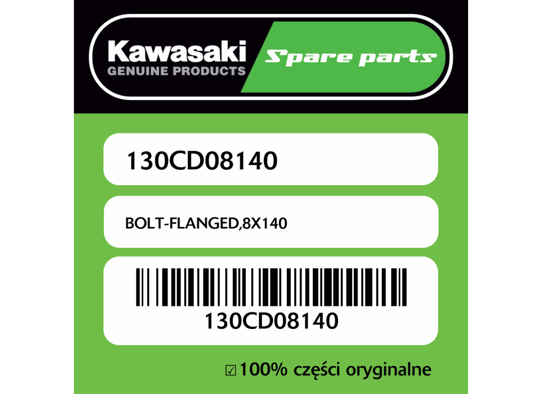 Śruba z kołnierzem 8X140 Kawasaki