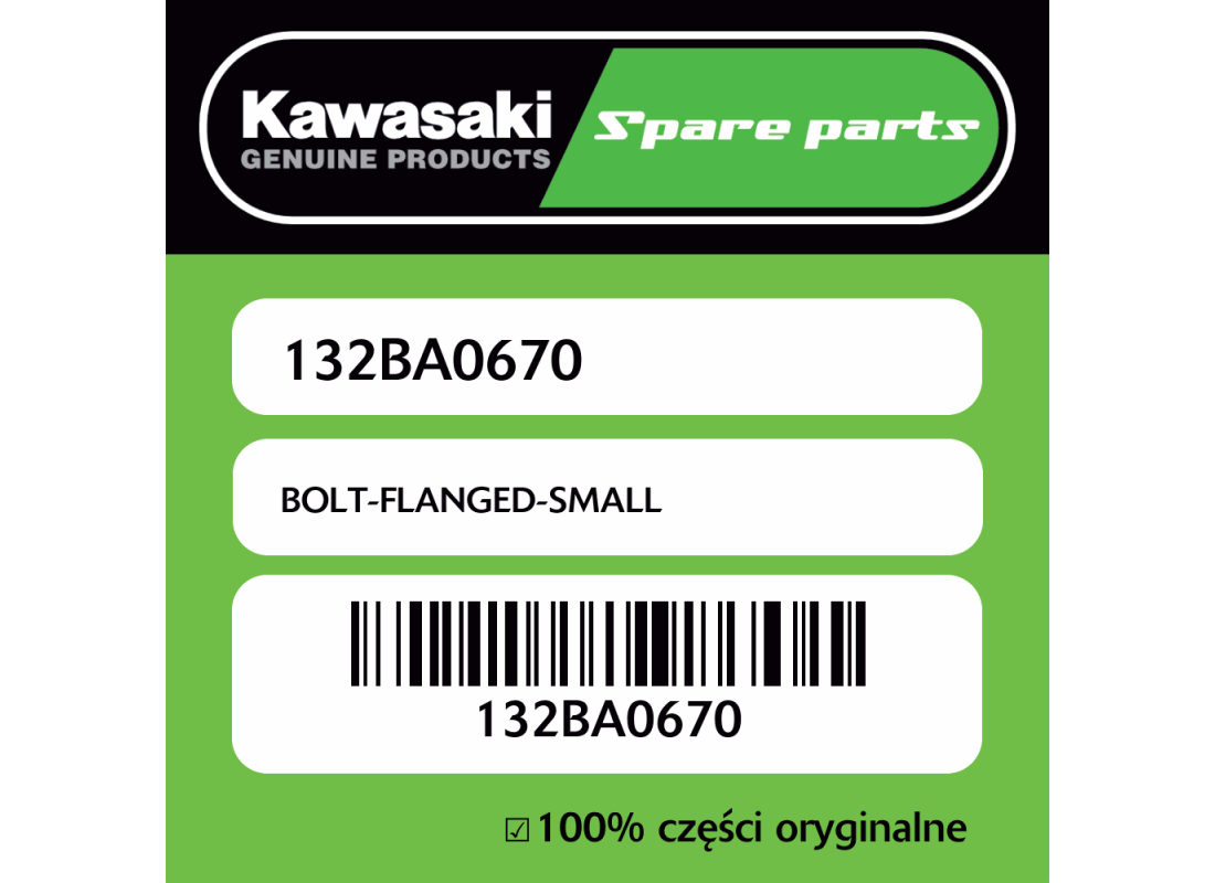 Śruba mała z kołnierzem Kawasaki