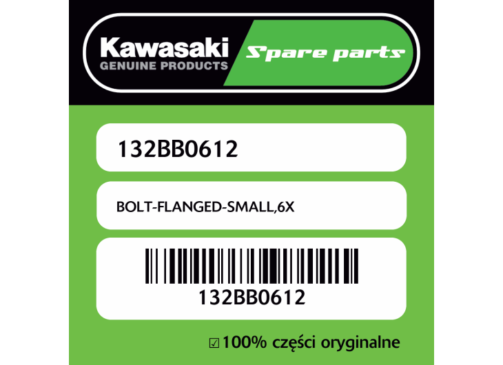 Śruba mała z kołnierzem 6X Kawasaki