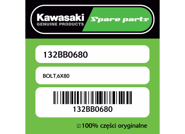 Śruba 6X80 Kawasaki