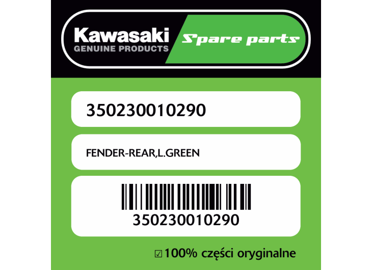FENDER-REAR,L.GREEN