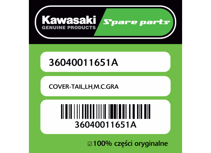 COVER-TAIL,LH,M.C.GRA