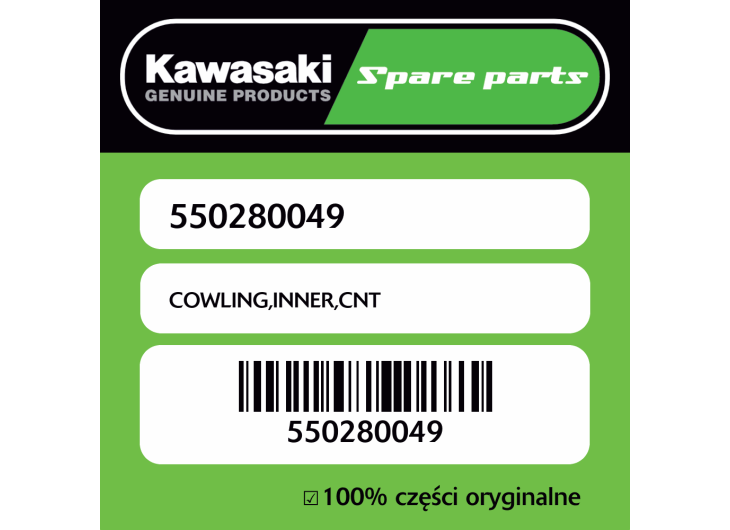 Owiewka wewnętrzna centralna Kawasaki