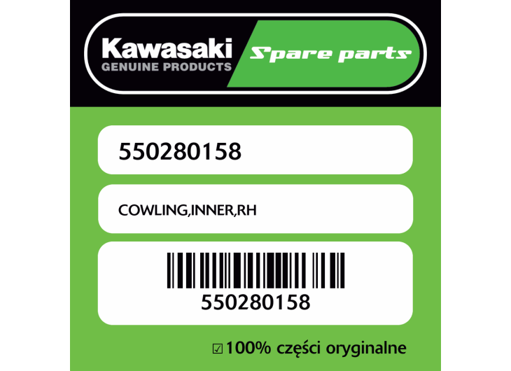 Owiewka wewnętrzna prawa Kawasaki