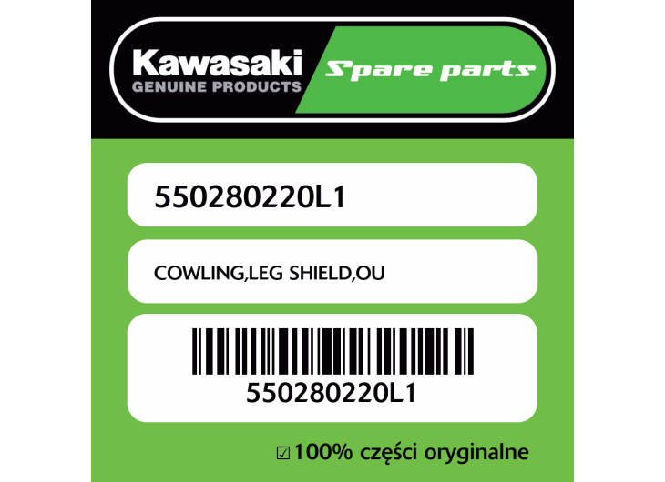 Osłona nóg zewnętrzna Kawasaki