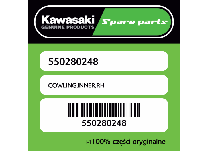 Owiewka wewnętrzna prawa Kawasaki