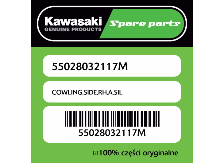 Owiewka boczna prawa A.SILVER Kawasaki