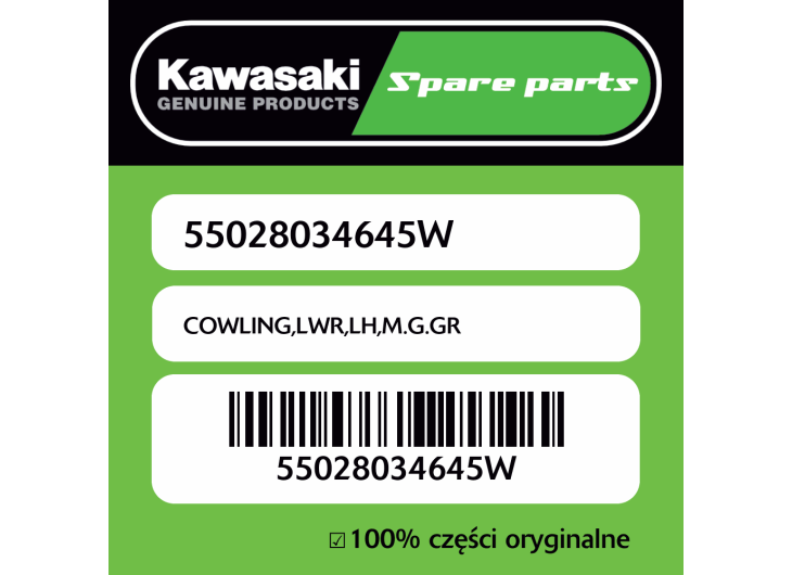 Owiewka dolna lewa M.G.GR Kawasaki