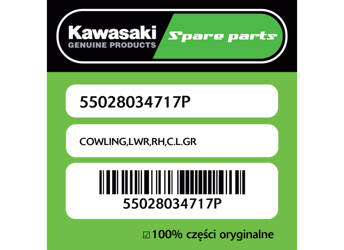 Owiewka dolna prawa C.L.GR Kawasaki