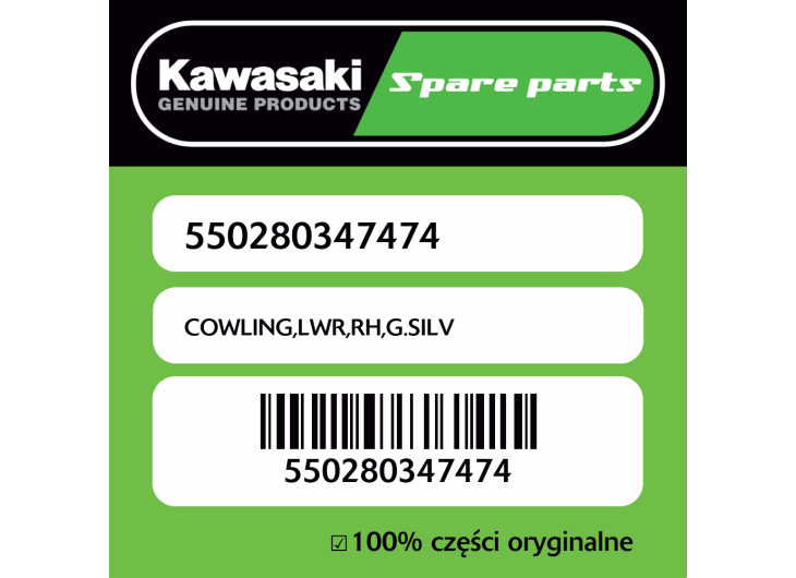 Owiewka dolna prawa G.SILV Kawasaki