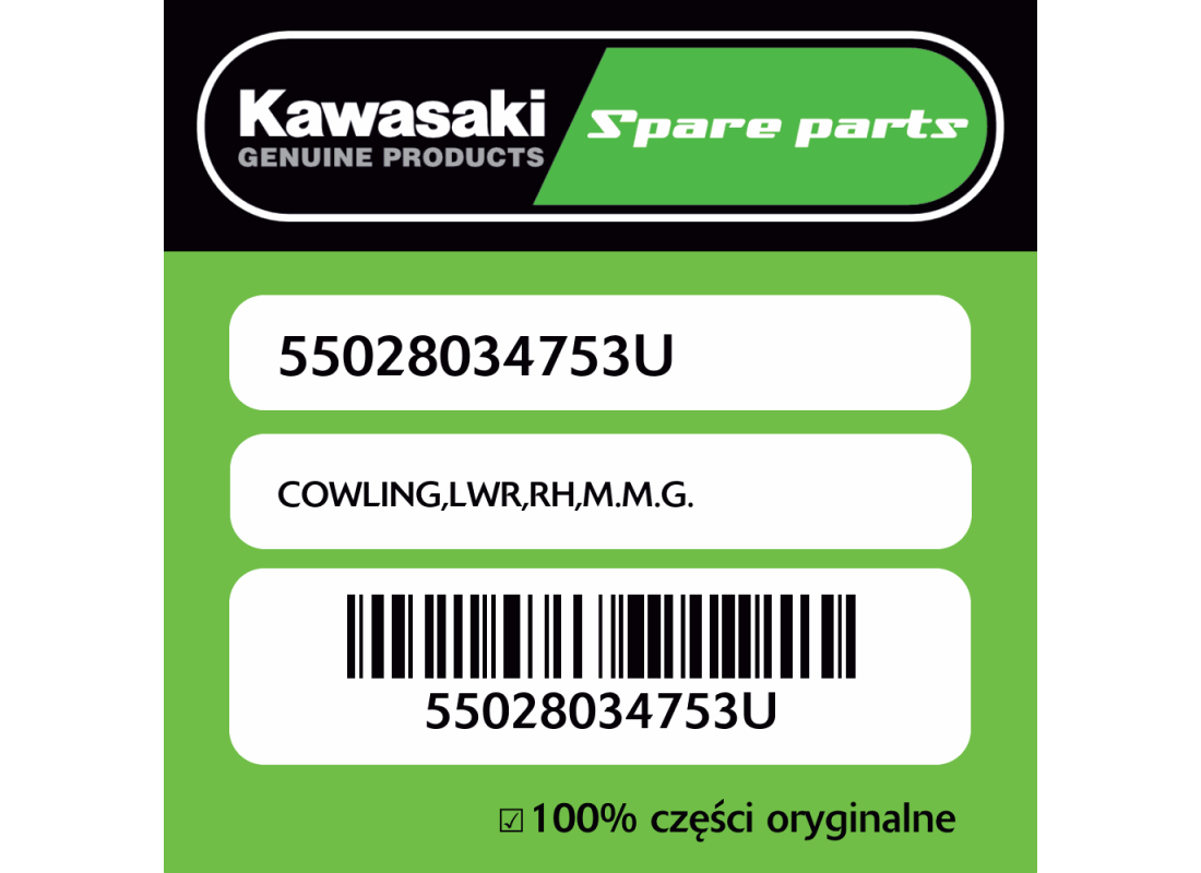 Owiewka dolna prawa M.M.G. Kawasaki
