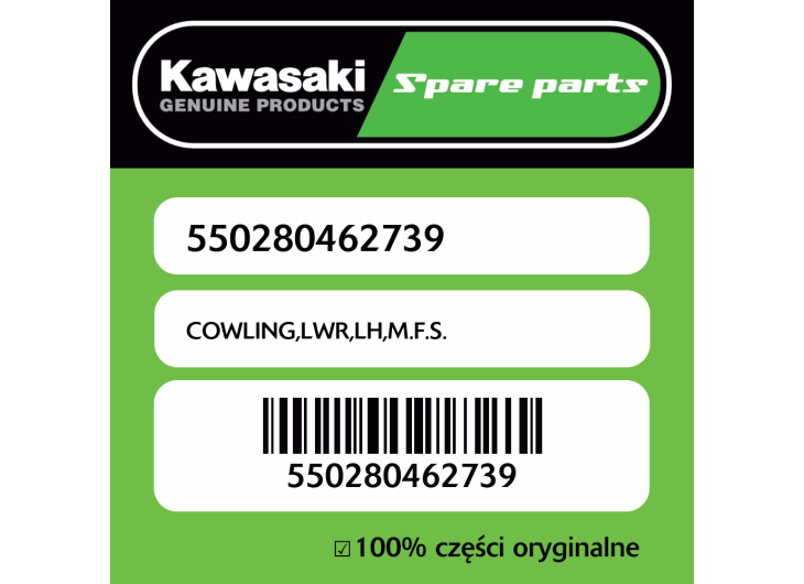Owiewka dolna lewa M.F.S. Kawasaki
