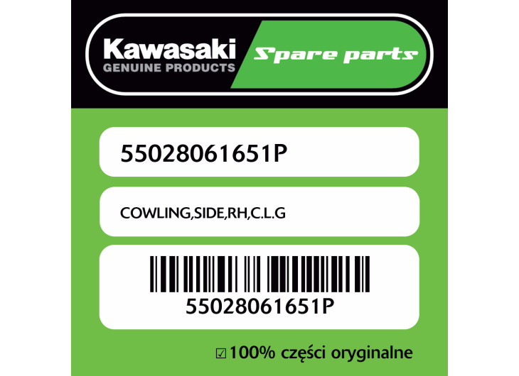Owiewka boczna prawa C.L.G Kawasaki