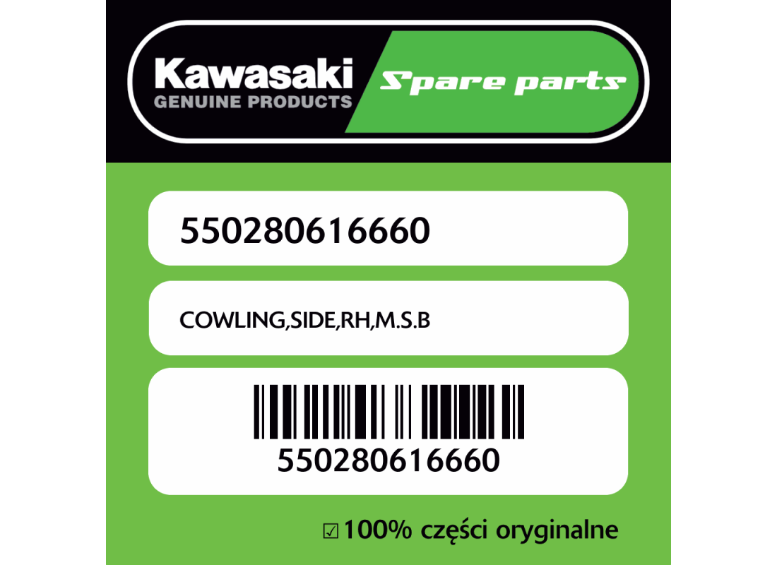 Owiewka boczna prawa M.S.B Kawasaki