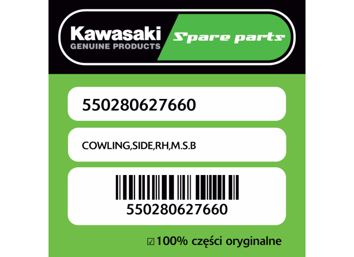 Owiewka boczna prawa M.S.B Kawasaki
