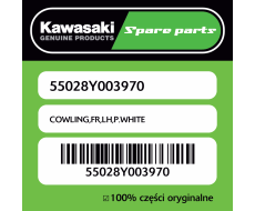 Owiewka przednia lewa P.WHITE Kawasaki