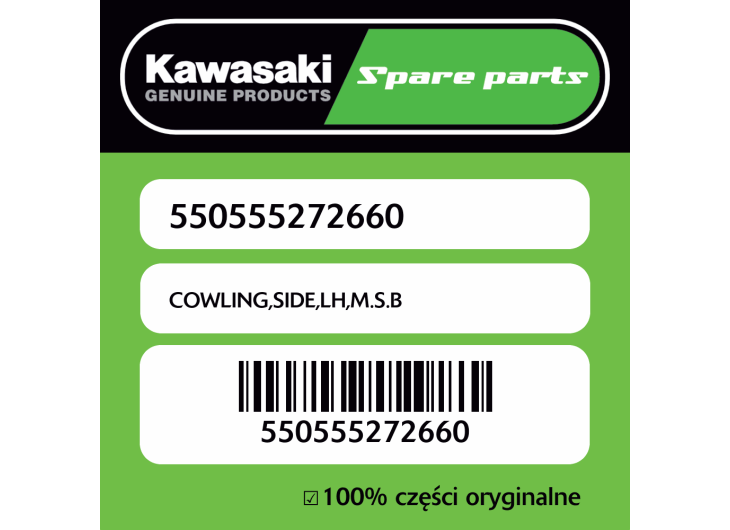 Owiewka boczna lewa M.S.B Kawasaki