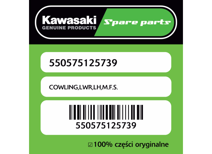 Owiewka dolna lewa M.F.S. Kawasaki