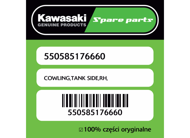 Obudowa zbiornika prawa Kawasaki