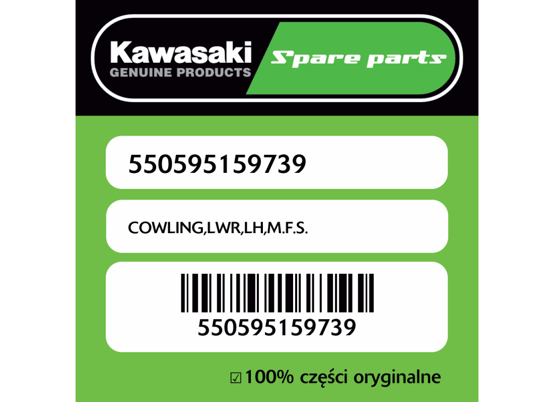 Owiewka dolna lewa M.F.S. Kawasaki
