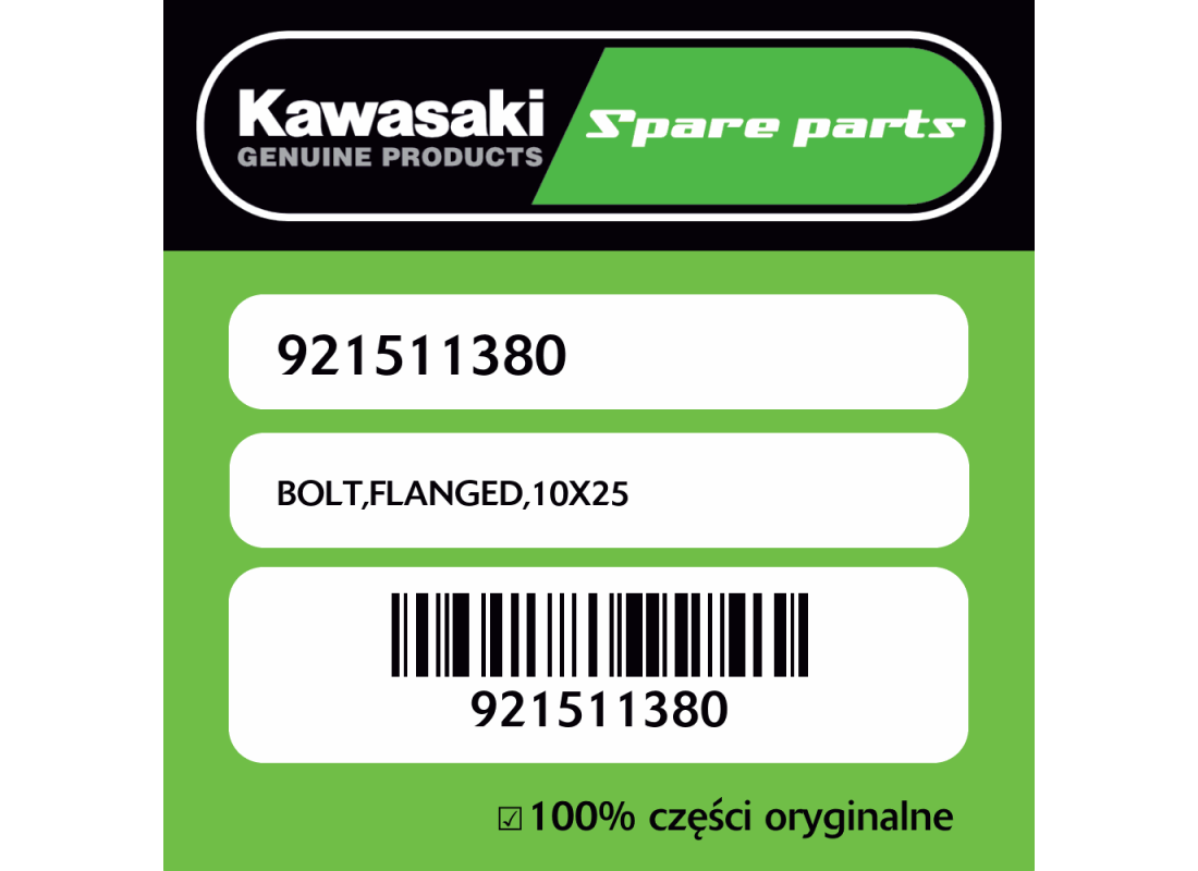Śruba z kołnierzem 10X25 Kawasaki