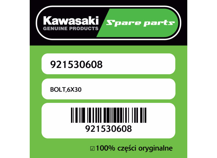 Śruba 6X30 Kawasaki