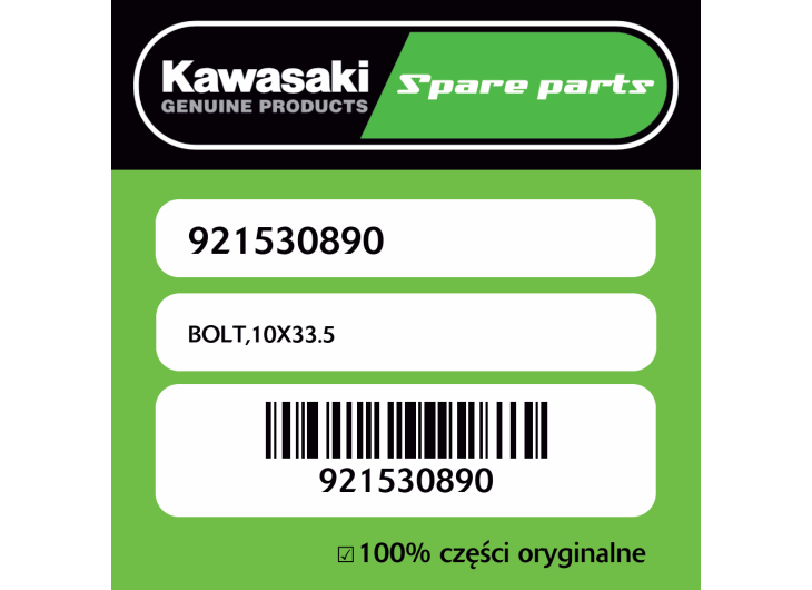 Śruba 10X33.5 Kawasaki