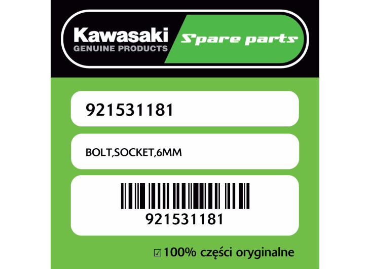 Śruba imbusowa 6MM Kawasaki