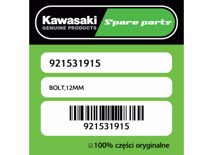 Śruba 12MM Kawasaki