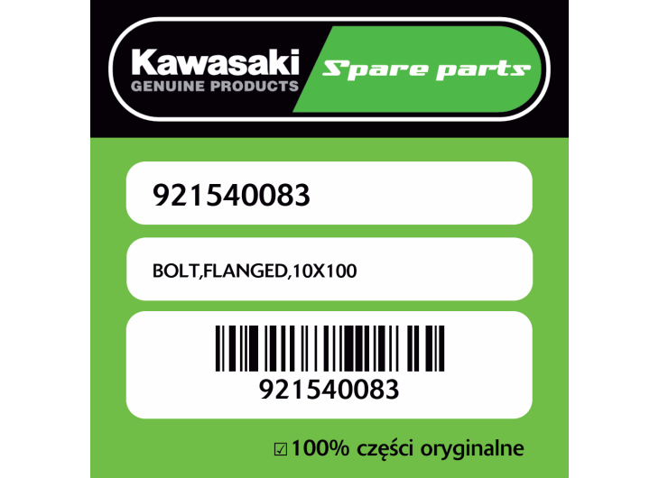 Śruba z kołnierzem 10X100 Kawasaki