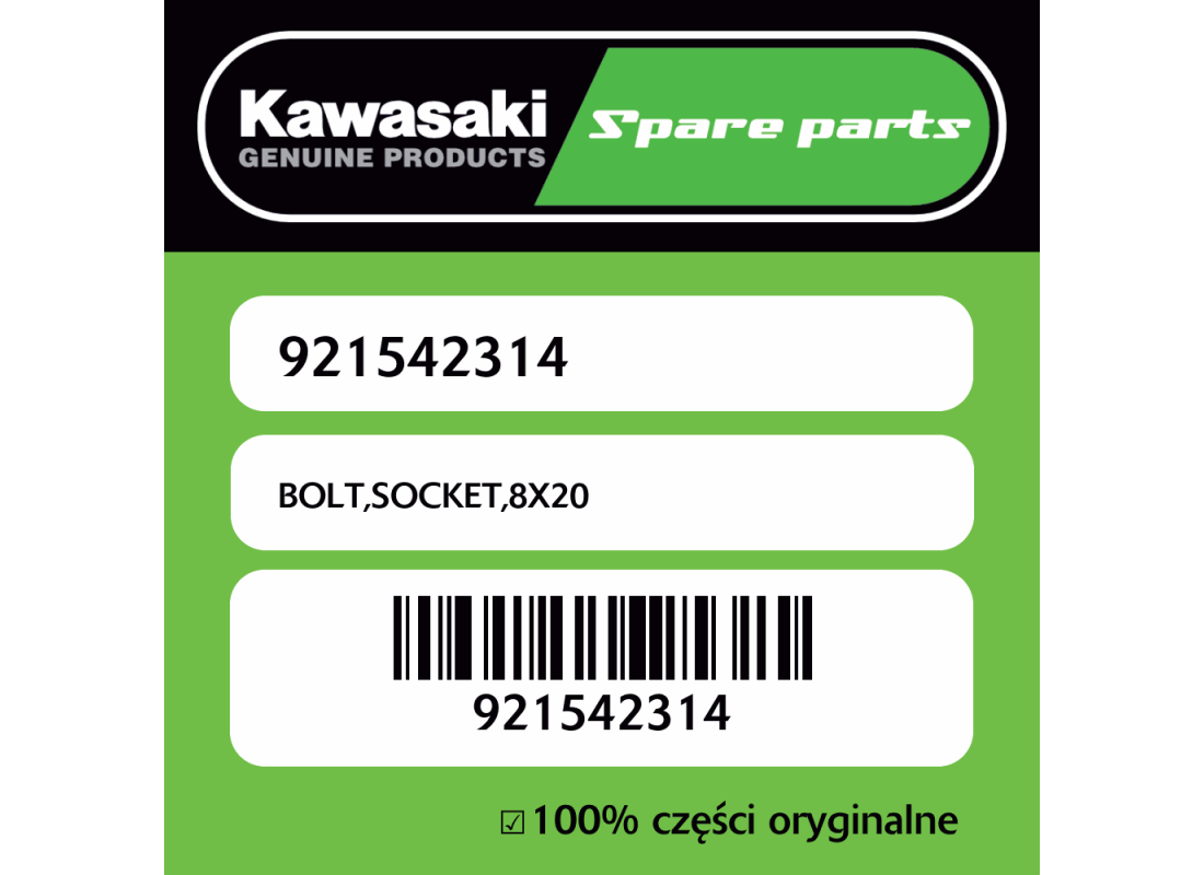 Śruba imbusowa 8X20 Kawasaki