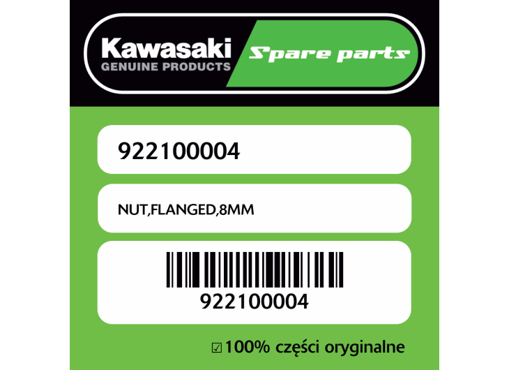 NUT,FLANGED,8MM
