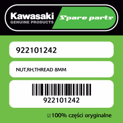 NUT,RH,THREAD 8MM