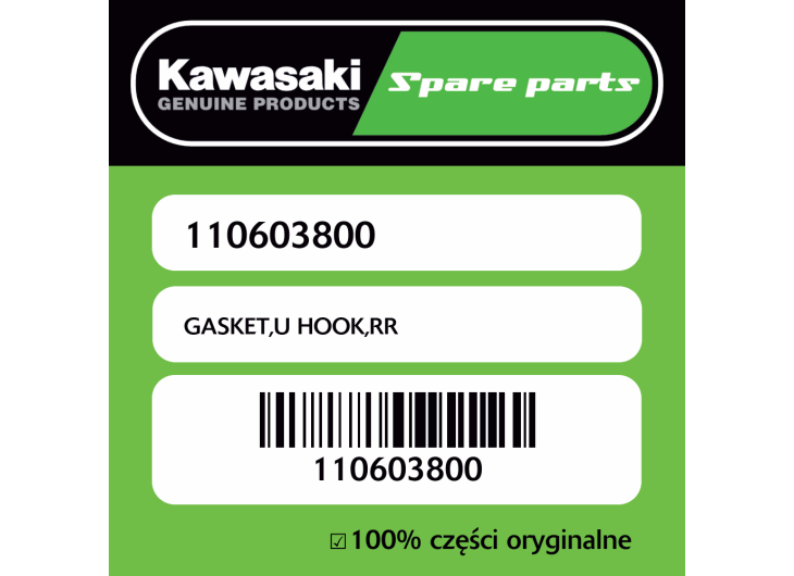 GASKET,U HOOK,RR