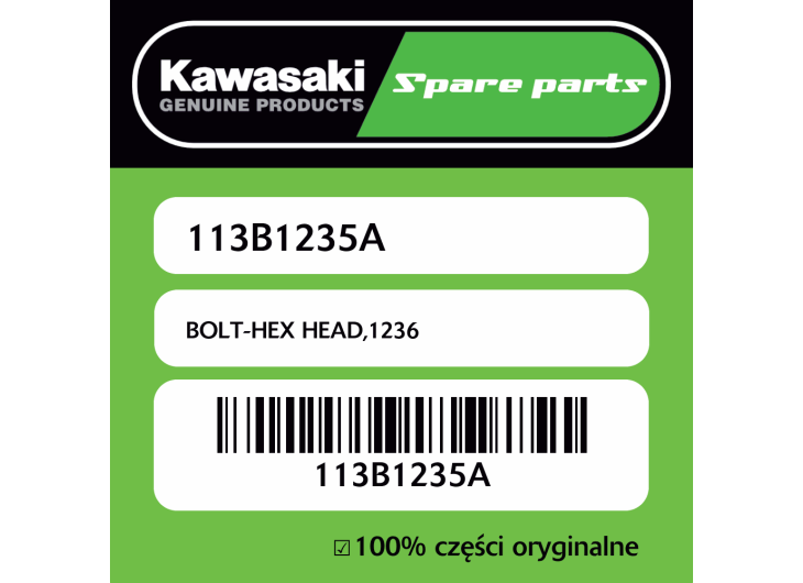 Śruba hex 1236 Kawasaki