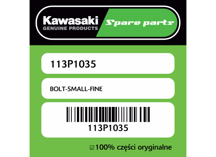 Śrubka z drobnym gwintem Kawasaki