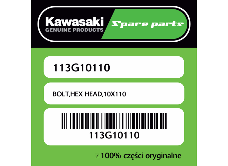 Śruba hex 10X110 Kawasaki