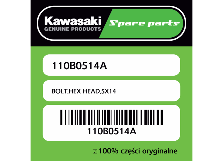Śruba hex 5X14 Kawasaki