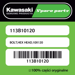 Śruba hex 10X120 Kawasaki