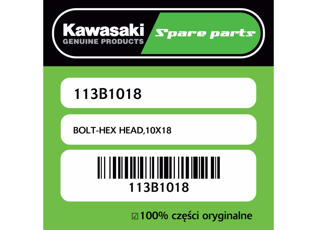 Śruba hex 10X18 Kawasaki
