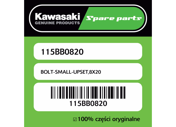 Śrubka 8X20 Kawasaki