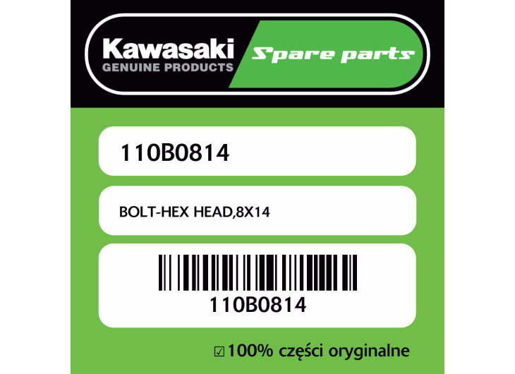 Śruba hex 8X14 Kawasaki